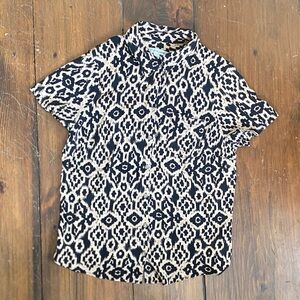 Stylish Black and Cream Geometric women’s Shirt